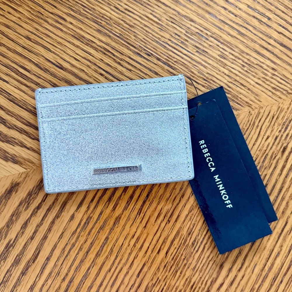 REBECCA MINKOFF Card Case - Silver Metallic